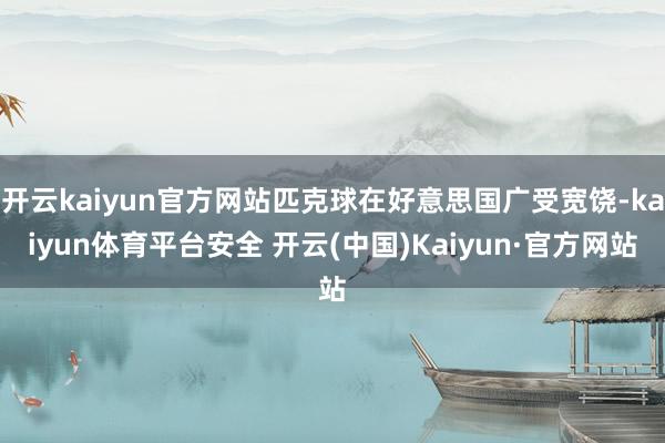 开云kaiyun官方网站匹克球在好意思国广受宽饶-kaiyun体育平台安全 开云(中国)Kaiyun·官方网站