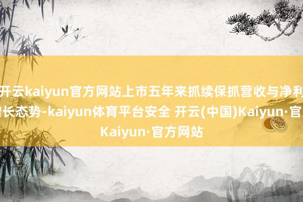 开云kaiyun官方网站上市五年来抓续保抓营收与净利润双增长态势-kaiyun体育平台安全 开云(中国)Kaiyun·官方网站