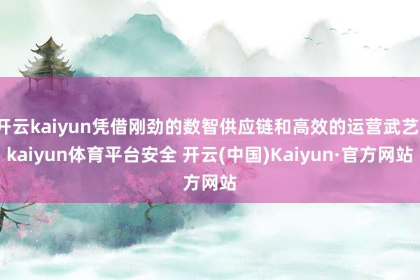 开云kaiyun凭借刚劲的数智供应链和高效的运营武艺-kaiyun体育平台安全 开云(中国)Kaiyun·官方网站