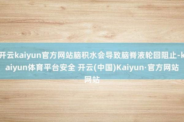 开云kaiyun官方网站脑积水会导致脑脊液轮回阻止-kaiyun体育平台安全 开云(中国)Kaiyun·官方网站