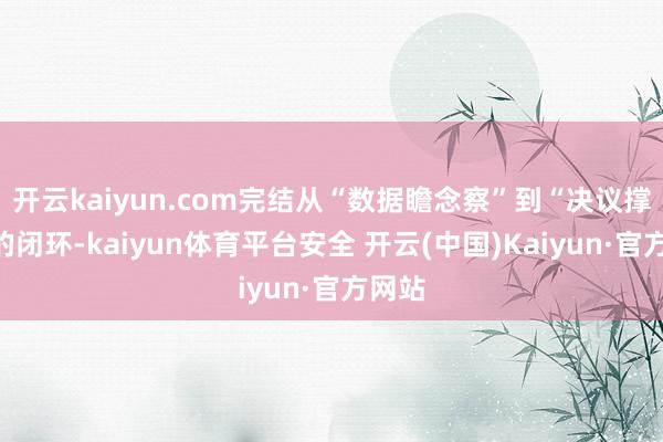 开云kaiyun.com完结从“数据瞻念察”到“决议撑抓”的闭环-kaiyun体育平台安全 开云(中国)Kaiyun·官方网站